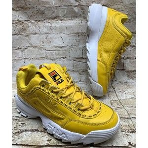 FILA Disruptor 2 Premium Repeat 3fm00658-743 Canary Yellow White Size 7